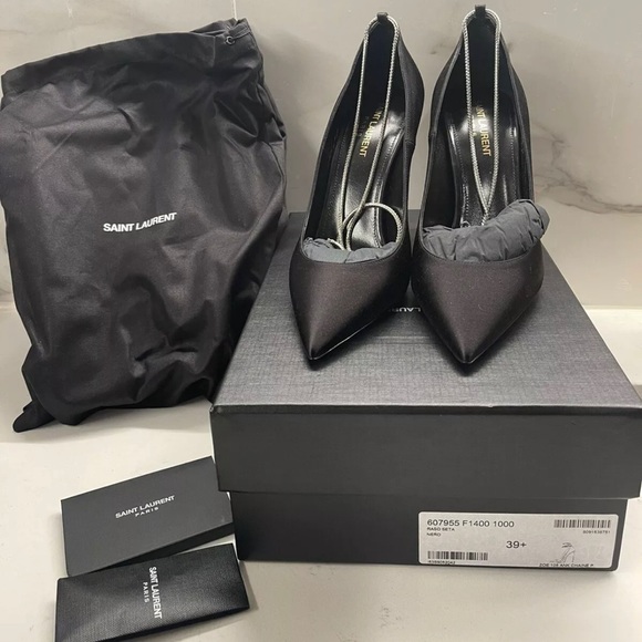 Saint Laurent Zoe Chain Ankle Heels - Picture 3 of 9